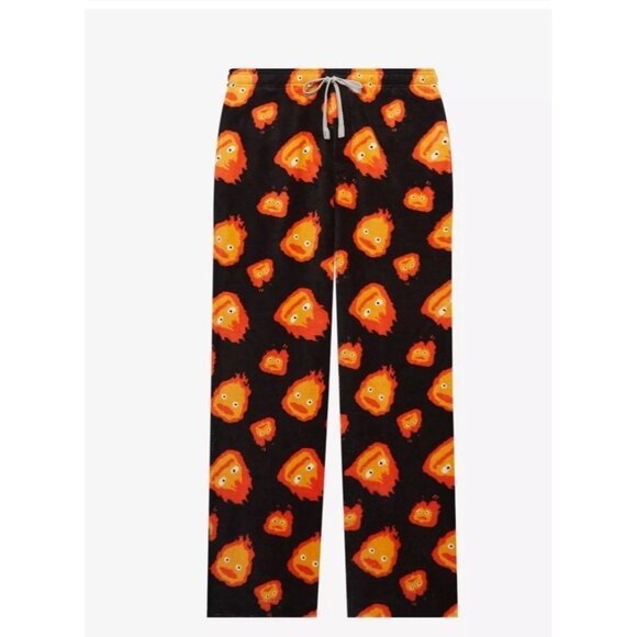 Studio Ghibli Howl’s Moving Castle Calcifer Allover Print Sleep pants 2XL - Picture 1 of 9